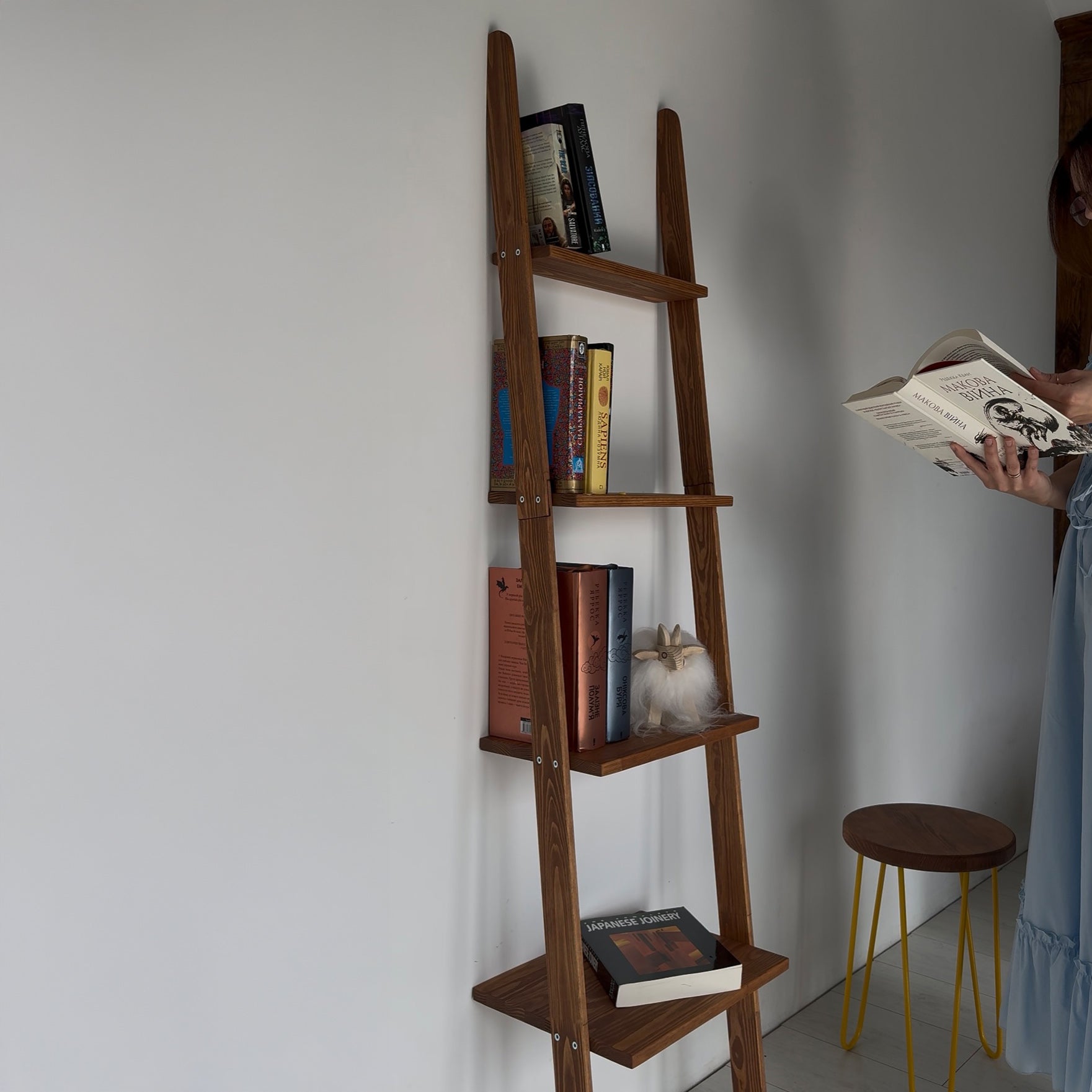 Ladder Bookshelf BROWN